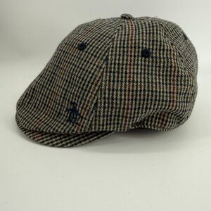 Original Penguin Original Wool Blend Herringbone Newsboy Flat Cap Hat Gray